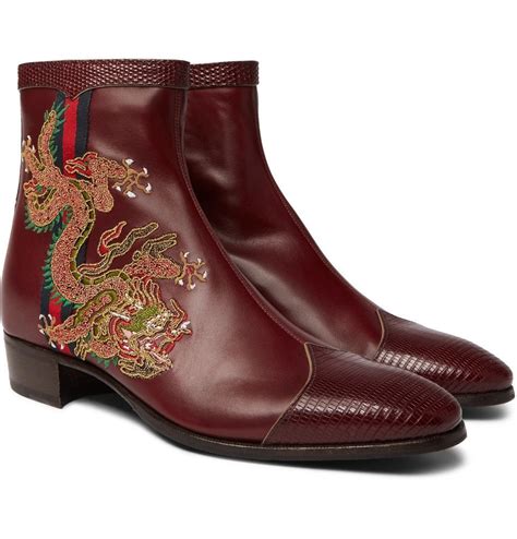 mens gucci snake boots